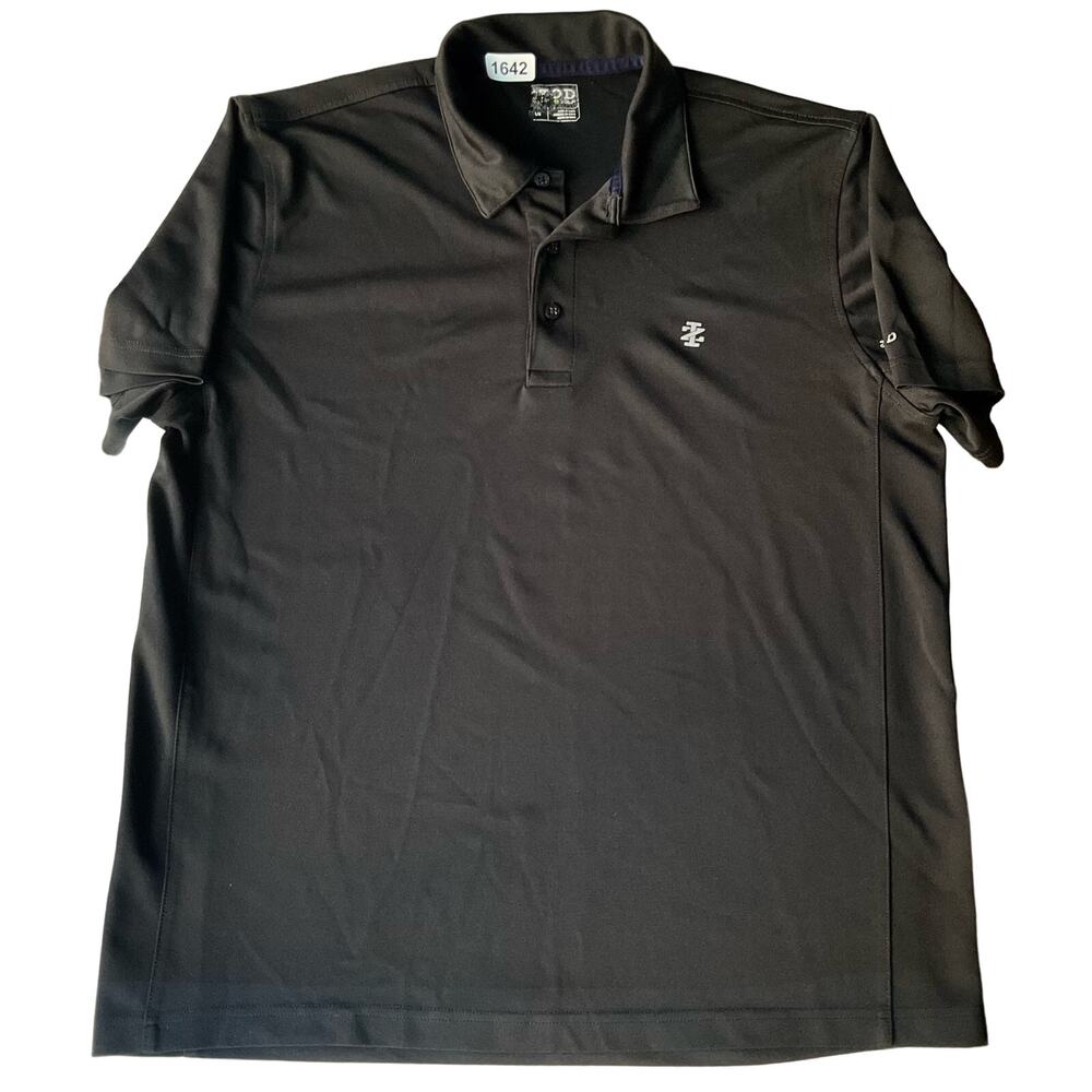 ZOD Golf Men’s Short Sleeve Polo Shirt Size L, Solid Black